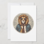 Invitation Lion avec lunettes de soleil (Dos)