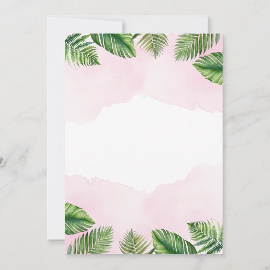 Invitation Lion avec Pink Bow Safari sauvage un anniversaire (Dos)