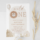 Invitation Lion boho minimal | Fête du 1er anniversaire sauva