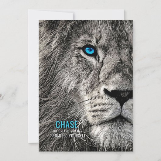 Invitation Lion Chase tes rêves (Devant)