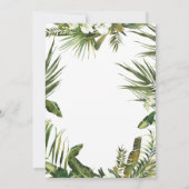 Invitation lion de la jungle tropicale fête du 40e anniversai (Dos)