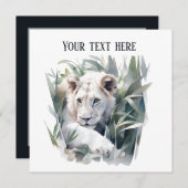 Invitation Lion de la Mare Jungle (Devant / Derrière)