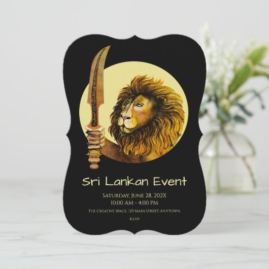 Invitation Lion du Sri Lanka (Debout devant)