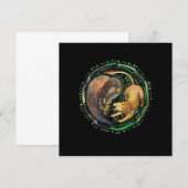 Invitation Lion Eagle Yin Yang Chine Méditation de méditation (Devant / Derrière)