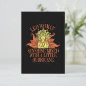 Invitation Lion femme Zodiac Signal Juillet Août Anniversaire (Debout devant)