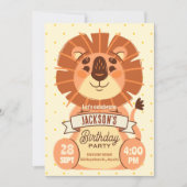 Invitation Lion mignon (Devant)