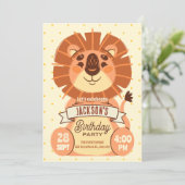 Invitation Lion mignon (Debout devant)