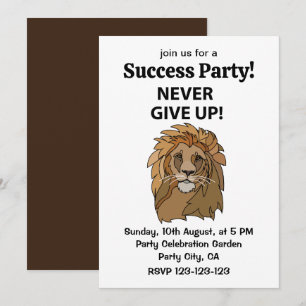Invitation Lion n'abandonne jamais le lion