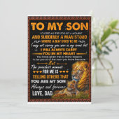 Invitation Lion Pour Mon Fils J'Ai Fermé Les Yeux Un Instant- (Debout devant)