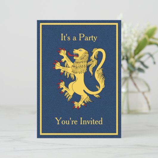 Invitation Lion Rampant (Debout devant)