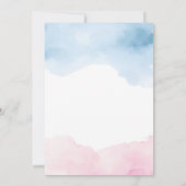 Invitation Lion Safari avec bébé bow Révélation de genre (Dos)