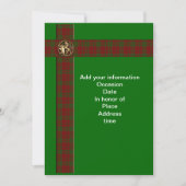 Invitation lion tartan écossais (Devant)