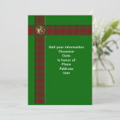 Invitation lion tartan écossais (Debout devant)