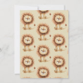 Invitation Lion Two Wild Safari Animaux 2e anniversaire (Dos)