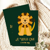 Invitation Lion Wild Un Baby shower, Jungle Safari Thème