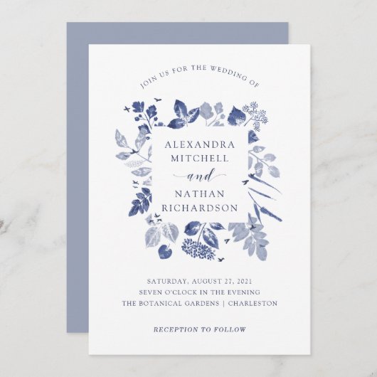 Invitation Liquide encastré | MARIAGE (Devant / Derrière)