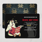 Invitation Lire des histoires fantômes fête, Halloween (Devant / Derrière)