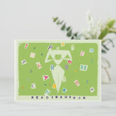 Invitation Lire la femme 7x5 (Debout devant)