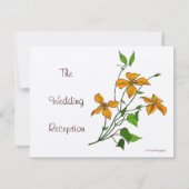 Invitation Lis des tigres (Invitation de réception après mari (Dos)
