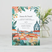 Invitation Lisbonne Portugal Destination européenne Mariage (Debout devant)