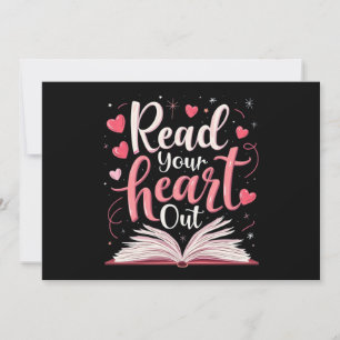 Invitation Lisez votre professeur sortant du coeur Lecture li
