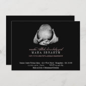 Invitation L'Islam noir islamique de cru de fille de photo (Devant / Derrière)