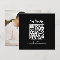 Liste de mariage moderne minimale scannable par co