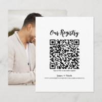 Liste de mariage moderne minimale scannable par co