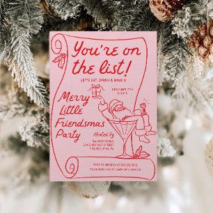 Invitation Liste de Noël dessinée à la main Fête de Noël