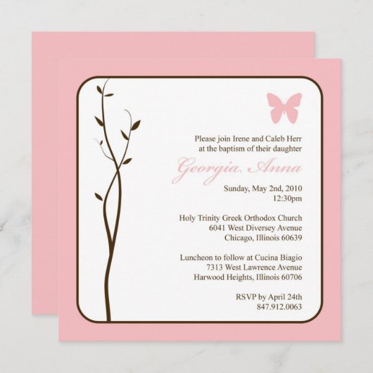 Invitation Liste privée-Irène (Devant / Derrière)