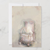 Invitation Lit bébé rose Shabby ChicBaby Shower (Dos)