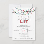 Invitation Lit Noël Cocktail de Noël Fête des amis (Devant)