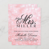 Invitation - Lit Pink Glit Fab futur Mme Bridal (Devant / Derrière)