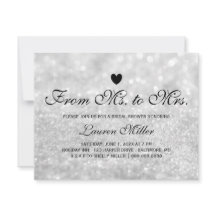 Invitation - Lit Silver Glit Fab Mme Mme Fête des 