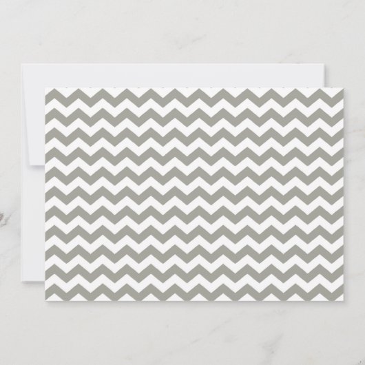 Invitation Lite Blue and Grey Chevron (Dos)