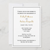 Invitation Lithographie du monde vintage dessin BW (Dos)