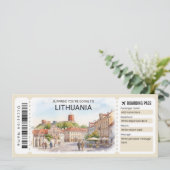 Invitation Lithuania Trip Boarding Pass Ticket (Debout devant)