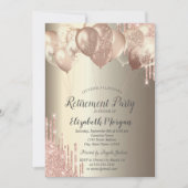 Invitation litter Drips Ballons Champagne Retraite (Devant)