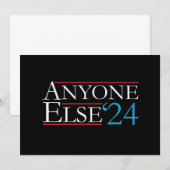 Invitation Littéralement N'Importe Qui D'Autre Élection Du Pr (Devant / Derrière)