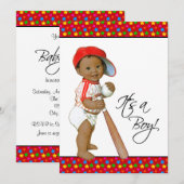 Invitation Little All Star Baby shower (Devant / Derrière)