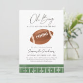 Invitation Little All Star Football Baby shower (Debout devant)