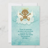 Invitation Little Angel - Garçon - Afro-Américain (Dos)