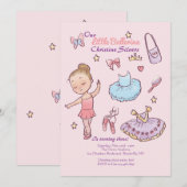 Invitation Little Ballerina (Devant / Derrière)