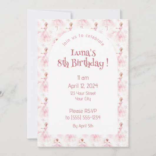 Invitation Little Ballerina #1 - Black Girl (Devant)