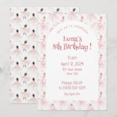 Invitation Little Ballerina #1 - Black Girl (Devant / Derrière)