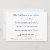 Invitation Little Ballerina - Studio Français Fête d'annivers (Dos)