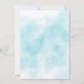 Invitation Little Bear Prince blue flower Baby boy Douche (Dos)