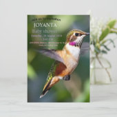 Invitation Little bird typography custom (Debout devant)