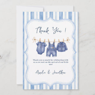 Invitation Little Blue Jean arrive, Baby Shower denim,