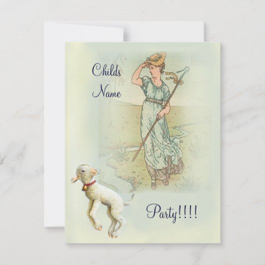 Invitation Little Bo Peep (Devant)